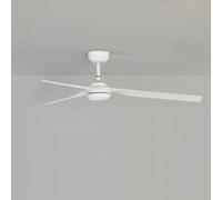 FARO BARCELONA Punt M ceiling fan, white, DC, quiet, Ø 130 cm, remote control