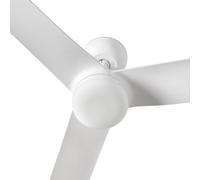 FARO BARCELONA Punt M LED ceiling fan, white, DC, quiet, Ø 130 cm, CCT