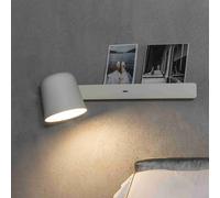 FARO BARCELONA Tila wall light, pivotable head, white