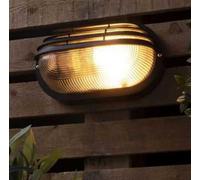 Faro Outdoor Wall Light Garden Lamp Bulkhead IP44 Aluminum Black