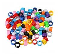 Faroby 100 Pcs 8 mm Colorful Plastic Bird Leg Rings, Identification Markers for Pigeons, Chicks, Bantams, Lovebirds