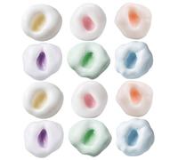 Faroby 12Pcs Crunchy Stress Ball Shapeable Squish Toys 6 Colors Plastic Squeeze Fidget Toys for Gril Boys Kids Adults 1.57 inch, Squish