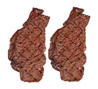 Faroby 2PCS PVC Steak Toy, Simulated Roast Beef Meat Model for Restaurant Tabletop Decoration