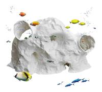 Faroby Aquarium Cave, Natural Curved Under-Gravel Shrimp Cave for Pleco, Corydoras & Betta, Stress-Free Hideout Decor