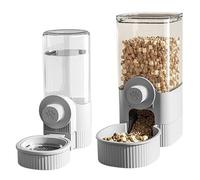 Faroby Automatic Cat Feeder and Water, Hanging Pet Feeder with Large Capacity for Cats Dogs Rabbits, 5-Day Food & 7-Day Water Supply, Grey, Automatic Rabbit