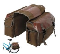 Faroby Bike Panniers, Dual Side Large Canvas Bike Bag with Multi-Pockets, Heavy Duty Ebike Bag for Cycling Traveling Commuting