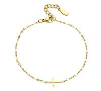 Faroby Bracelet, Christian Pendant, 925 Silver/Gold Plated Adjustable Strap Women's Case