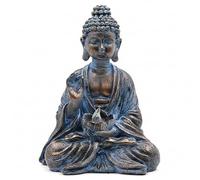 Faroby Buddha Statue Outdoor, Solar Buddha Decor with LED Lotus Light, Waterproof Resin Garden Statue for Lawn Patio, 5.9x4.3x7.7 Inch