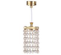 Faroby Dollhouse Lights 4" 1/12 Scale LED Crystal Chandelier Battery Powered Ceiling Lamp Miniatures Gold