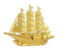 Faroby Feng Shui Decor Alloy Wealth Ship Sailing Boat Statue for Home Office Success Fortune