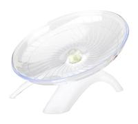 Faroby Hamster Wheel Silent Hamster Wheel Non-slip Flying Saucer Rat Spinner Exercise, White, 7Inch