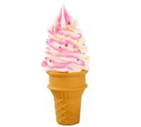 Faroby Ice Cream, Lifelike Ice Cream Cone Modeling Figurine Lovely Artificial Food for Display Prop