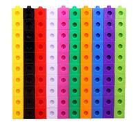 Faroby Maths Cubes 100 Pcs Number Blocks Plastic Counting Educational Toys with Cards