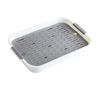 Faroby Rabbit Litter Tray 2 Tier Plastic Rectangular Bunny Pet Toilet 7.3x10.6x1.3