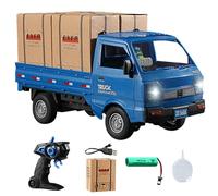 Faroby RC Drift Truck 2.4G, with Spray & LED Lights Remote Control Pickup Truck, Mini Drift Car All-Terrain Off-Road Toy for Kids Adults, Blue
