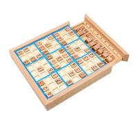 Faroby Sudoku for Kids - Colored Sudoku Puzzles with Drawer, Educational Wooden Board Game for Home, School, Travel, Logic Learning Toy (Blue)