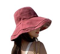 FaroDor Women's Packable Reversible Bucket Hat UV Sun Protection Wide Brim Summer Beach Cap, 4red, One Size