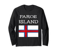Faroe Island Flag Foroyar Faroe Island Long Sleeve T-Shirt