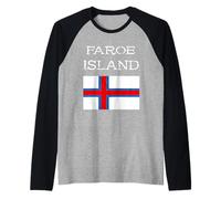 Faroe Island Flag Foroyar Faroe Island Raglan Baseball Tee