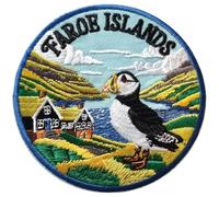 Faroe Islands Patch Embroidered Iron-on/Sew-on Badge (3.5 Inch) Travel Souvenir Emblem Perfect for Backpacks, Jackets, Gift Patches