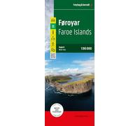 FAROE ISLANDS: Straßen- und Freizeitkarte, mit Infos, Top Tips, wasserfest und reißfest: AK 6302