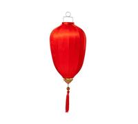 Farol Oval Silk Lantern Solid Color Hanging Lantern Winter Melon-Shaped Satin Lantern Oriental Japanese/Vietnamese Cloth Lantern for Holiday Festival Decoration Linterna