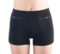 FaroLy Women's Underwear with Secret Pocket Panties 2 Packs Anti Pickpocket Travel Boxers Secret Pocket Shorts (Color : Black, Size : XL)