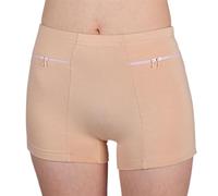 FaroLy Women's Underwear with Secret Pocket Panties 2 Packs Anti Pickpocket Travel Boxers Secret Pocket Shorts (Color : Beige, Size : L)