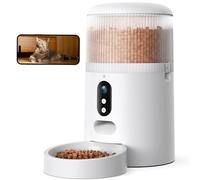 Faroro Automatic Cat Feeder with 3MP Camera, 5G WiFi Cat Feeder with 3MP HD Video, APP Control, Night Vision, 2-Way Audio, Low Food Sensor, Motion Alerts for Cats and Dogs