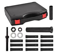Farpida 95400 ln-Line Dowel Pin Puller Master Set Includes SAE and Metric Collets, 18PCS Dowel Pin Puller Tool, Alloy Steel with Black Phosphating Process, No Need Slide The Hammer Saving Time/Effort