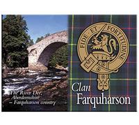 Farquharson Scottish Clan Souvenir Metallic Picture Fridge Magnet, Scottish Gift