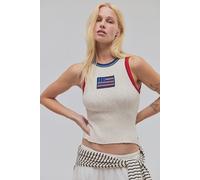 Farrah Flag Muscle Tank Top by Ragabond at Free People in Ivory, Size: Medium - female