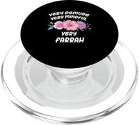 Farrah Personalized Very Demure Very Mindful Farrah Name PopSockets PopGrip for MagSafe