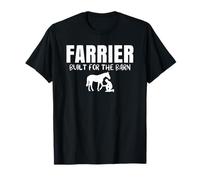 Farrier Built for the Barn Horse Shoeing Equine Work Life T-Shirt