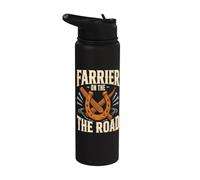 Farrier On The Horseshoe Hoof Care Blacksmith Stainless Steel Insulated Water Bottle