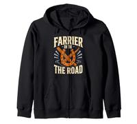 Farrier On The Horseshoe Hoof Care Blacksmith Zip Hoodie