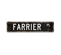 Farrier Retro Metal Wall Sign Gift for Farrier Art Wall Plaque Decor Profession Street Sign Hanging Novelty Sign Farmhouse Decor for Front Porch Garden Outdoor Home Quality Sign Birthday Gift