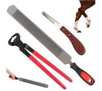 Farrier Tools, 3PCS/Set 14 inch Professional Steel Hoof Knife, Goat Hoof Trimmers with Plastic Handle, Reusable Horse Trimming Tools