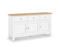 Farro Xl White 3 Door Sideboard Cabinet Fully Assembled - By Roseland Furniture