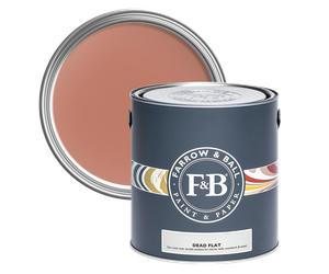 Farrow & Ball Dead Flat 5L, Red Earth No. 64, Ultra Matt Multi-Surface Paint