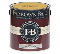 Farrow & Ball Estate Emulsion 2.5L, Sudbury Yellow No. 51, Luxurious Chalky Matt