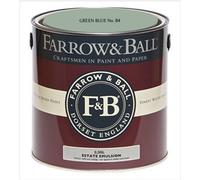 Farrow & Ball Estate Green Blue No.84 Matt Emulsion Paint, 2.5L