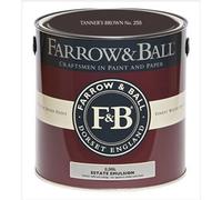 Farrow & Ball Estate Emulsion 2.5L, Tanner's Brown No. 255, Luxurious Chalky Matt