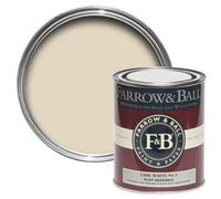 Farrow & Ball Lime White No.1 Flat Eggshell Multi-Surface Topcoat Paint, 750Ml Tin