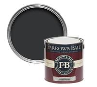 Farrow & Ball Modern Pitch Black No.256 Eggshell Interior Metal, Plaster & Wood Paint, 2.5L