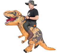 Farshine Inflatable Dinosaur Costume Adult Blow Up Riding Dino T-rex Suit Halloween Costume for Cosplay Party