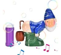 Fart Bubble Blower - Christmas Gnomes Bubble Blower with Flash Lights and Music - Automatic Toy for Kids 3-6 for Beach Bedroom Picnic Festival Party Wedding Gathering Bathing Photo