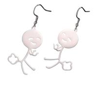 Fart Earrings, Funny Earrings, Cute Dangle Drop, Crazy Fun Stickman Doodle Personality Expression, Creative Cool Jewelry Gift
