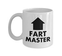Fart Master Funny Christmas Mugs for him dad Bday Gifts from Daughter Birthday Presents for Brother Xmas Gift Ideas for Boyfriend Coffee Mug WM3000