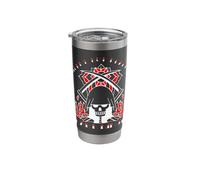 Fart Ninja Silent But Deadly Old School Tattoo Dad Joke Stainless Steel Insulated Tumbler